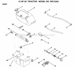 Part Location Diagram of 138393 Husqvarna Tank.Asm.Dash.Lr